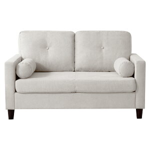 ファブリックソファ ソファ 二人掛け カウチソファ コンパクトなソファ 抱き枕付き 布製 ソファー おしゃれ 北欧 脚取り外し可能 クッション付き 幅116cm 省スペース 一人暮らし