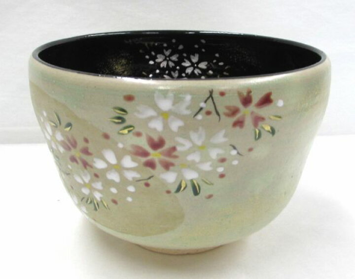 楽天市場】＜茶道具・茶碗＞色絵茶碗 緑地 桜の絵茶碗 八木海峰作 春 