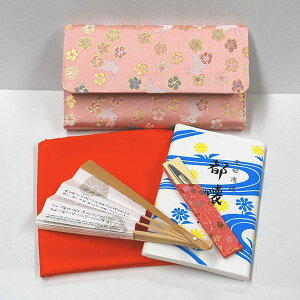 <茶道具・お稽古セット>帛紗セットF 正絹の帛紗が入りました、入門5点セットです。これから始められる、初心者の方の入門用の袱紗セットにもいかがでしょうか。朱色(オレンジ)の帛紗