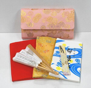 <茶道具・お稽古セット>帛紗セットJ 古帛紗付き 正絹の帛紗が入りました、入門6点セットです。裏千家の方等、初心者の方の入門用の袱紗セットにもいかがでしょうか。赤色の帛紗がセ