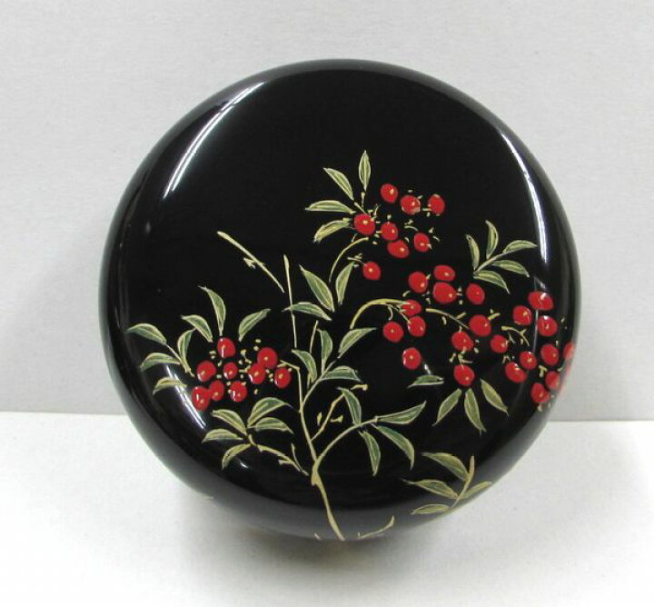 楽天市場】＜茶道具・茶器、棗＞中棗 南天蒔絵 木製 中林星山作 冬のお  
