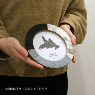 フォトフレーム丸円形写真立て大理石風モダンおしゃれマーブルGoodyGramsPHOTOFRAMEBADAL