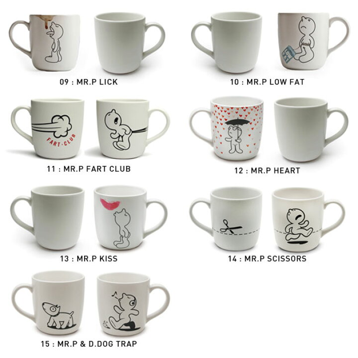 楽天市場 マグカップ 白 コップ かわいいおしゃれ イラスト キャラクター おもしろ プロパガンダ Propaganda Mug Mr P Tycoon インテリア雑貨 家具