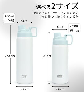 TYESO ���� 750ml 900ml �^��f�M �X�e�����X �X�|�[�c�{�g�� ������ �L�� �􂢂₷�� �t�^��̌^�n���h�� �y�� ��l �q�� �A�E�g�h�A