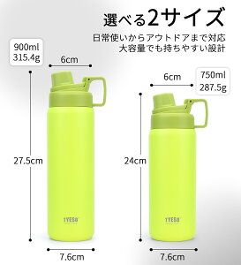 TYESO ���� 750ml 900ml �^��f�M �X�e�����X �X�|�[�c�{�g�� ������ �L�� �􂢂₷�� �t�^��̌^�n���h�� �y�� ��l �q�� �A�E�g�h�A