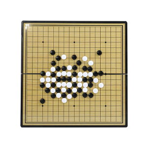 囲碁セット 29cm ポータブル マグネット式 正式囲碁盤 19路 初心者用 碁石ケース付き 折りたたみ ゲーム 娯楽 勝負