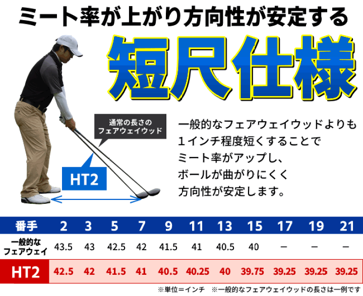 楽天市場】【デカ短】 Larouge-HT2 ドデカ短尺フェアウェイウッド【FD