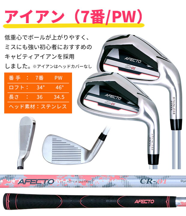 楽天市場】【スターターセット】レディース ゴルフクラブ4本＋セルフ 