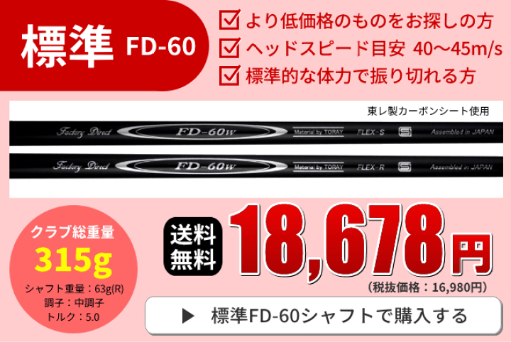 楽天市場 Fd 60 標準シャフト 左用ドデカ460ｃｃチタンヘッドlarouge Ht レフティー ドライバーシャフト が選べる左利き用ドライバー 製造直販ゴルフ屋 製造直販ゴルフ屋