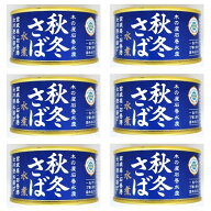 賞味期限2026.10まで！6缶セット 国産 秋 冬 サバ 水煮 1缶 固形量 110g 内容量 170g 木の屋 石巻水産 缶詰