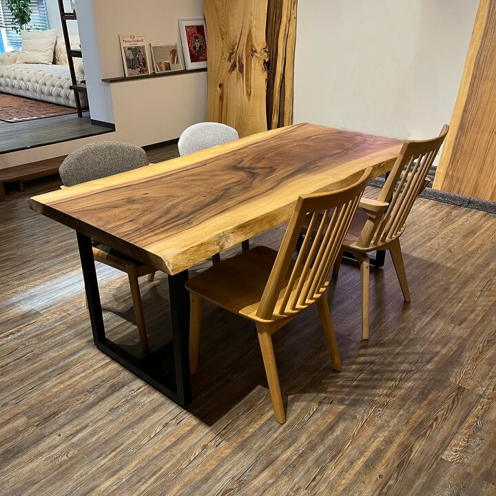 楽天市場】一枚板 テーブル モンキーポッド 4人用 6人用 幅180cm 