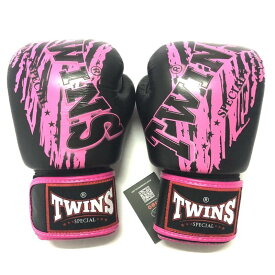 TWINS SPECIAL ボクシンググローブ 14oz TWINS黒ピンク /ボクシング/ムエタイ/グローブ/キック/フィットネス/本革製/ツインズ/大人用/14オンス