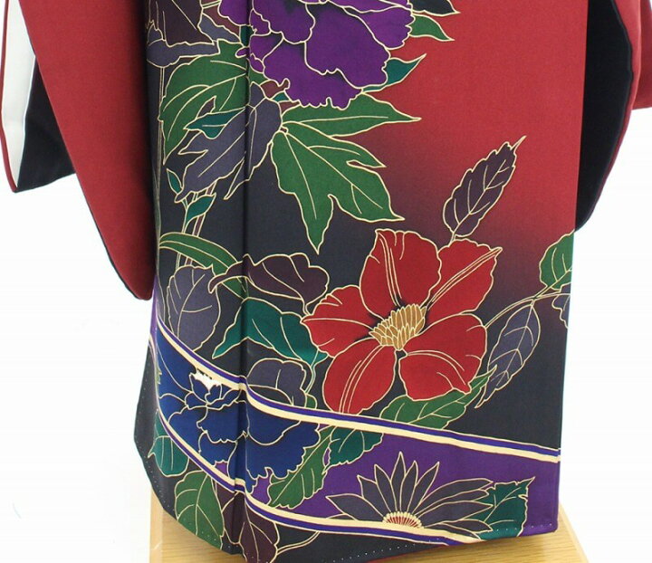 楽天市場】【中古】 振袖 リサイクル レディース 正絹 レッド 身丈 