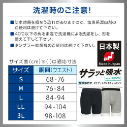 紳士日本製抗菌消臭エチケットロングニットパンツちょい漏れ滲み出し防止