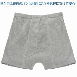 紳士日本製スピード吸収&消臭安心トランクス100cc対応グレー2枚組