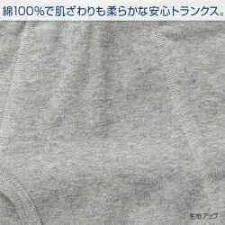 紳士日本製スピード吸収&消臭安心トランクス100cc対応グレー2枚組