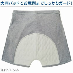 紳士日本製スピード吸収&消臭安心トランクス100cc対応グレー2枚組