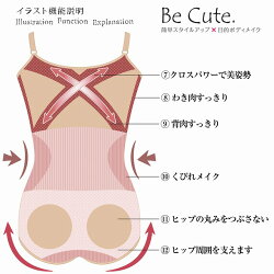 ソフト補正ボディスーツ美キュートシリーズ補正下着着圧編み分けノンワイヤー立体編みカップ付きブラックベージュやわらかボディブリファー