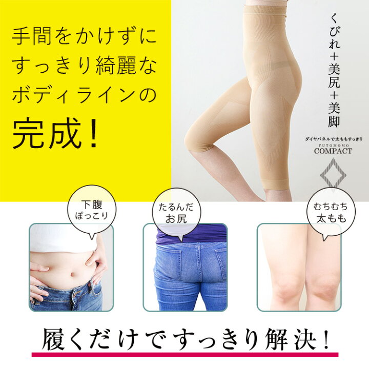楽天市場 お買い物マラソン限定 10 はくだけ 太ももに隙間 キュッと 太ももコンパクトガードル ハイウエストタイプ 内もも 外もも 両方に効く ヒップアップ 下腹 ウエストシェイプ ハイウエストガードル ゆめはん