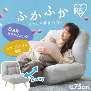 ソファー 一人用 ソファ 一人掛け 脚 取り外し 座椅子 リクライニング おしゃれ 北欧 ロータイプ リクライニングチェア 高座椅子 ポケットコイル 2way 一人暮らし アイリスオーヤマ ポケット