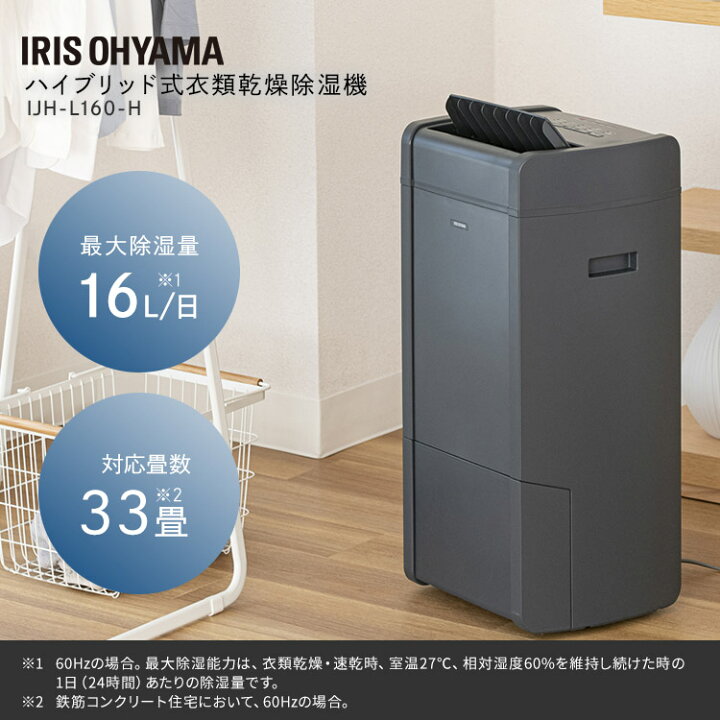 楽天市場】除湿機 ハイブリッド コンプレッサー デシカント アイリス 