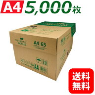 コピー用紙 A4 5000枚 (500枚×10冊) グリーン購入法適合 再生紙 無地 まとめ買い 箱買い 大量印刷 書類 …