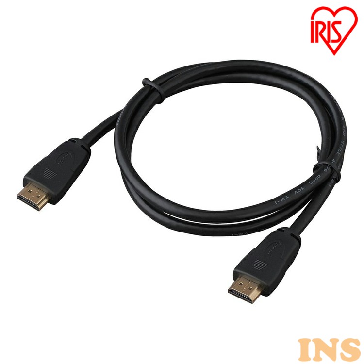 【楽天市場】HDMIケーブル 1.0m ブラック IHDMI-PSA10B ケーブル cable けーぶる HDMI hdmi 高速伝送 イーサネット  ARC HDMI入力 HDMI出力 A−19 4K 2K アイリスオーヤマ [rt] : ウエノ電器 楽天市場店