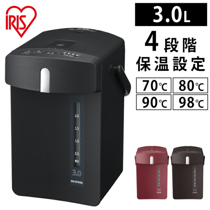 楽天市場 電気ポット 3l おしゃれ Iahd 130 アイリスオーヤマ ジャー ポット 湯沸かし マイコン式 3 0l スリム コンパクト 電動 湯沸かし お湯 熱湯 保温 温度調節 空だき防止 省エネ 自動ロック スタイリッシュ おしゃれ かわいい 敬老の日 Rt ウエノ電器 楽天市場店 楽天市場 電気ポット 3l おしゃれ Iahd 130 アイリスオーヤマ ジャー ポット 湯沸かし マイコン式 3 0l スリム コンパクト 電動 湯沸かし お湯 熱湯 保温 温度調節 空だき防止 省エネ 自動ロック スタイリッシュ おしゃれ かわいい 敬老の日 Rt ウエノ電器 楽天市場店
