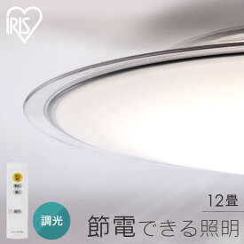 シーリングライト おしゃれ 調光 led アイリスオーヤマ 12畳 ledシーリングライト 照明 リモコン LED 天井 明るい リビング 照明器具 クリアフレーム 電気 LED照明 薄型 省エネ 一人暮らし 新生活 CEA12D-5.0QCF ECOHiLUX *