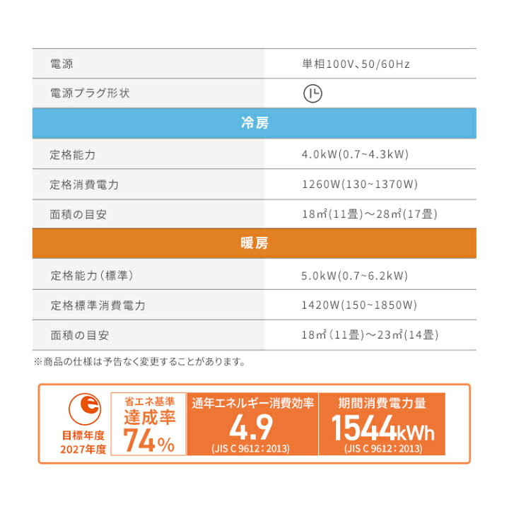 楽天市場】[くらしに+最大400円OFF☆7日9:59迄] エアコン 14畳用 工事 
