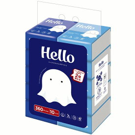 ティッシュペーパー Hello ソフトパック ハロー ソフトパックティシュ ハーフ 180組×10個パック 5242ハーフサイズ ソフトティッシュ ティシュ 小さめサイズ 化粧品 省スペース ちょっと使い[2606SI]