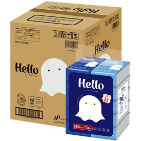 【ケース販売】ティッシュペーパー Hello まとめ買い ハロー ソフトパックティシュ ハーフ 180組×10個パック×12 5242-caseハーフサイズ ソフトティッシュ 備蓄 小さめサイズ ティシュ 省スペース ちょっと使い[2606SI]