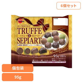 【6個】トリュフ＆セピアート袋 ブルボン お菓子 チョコ 袋 個包装 トリュフ＆セピアート 4種 個性派 ハイショコラ おやつ ブルボン