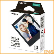 FUJIFILM チェキフィルム 10枚入 ブラック 富士フィルム チェキ フィムル instax SQUARE スクエアフィル…