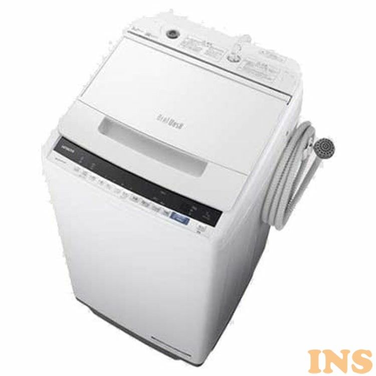 楽天市場】日立 全自動洗濯機 7kg BW-V70E W 送料無料 全自動洗濯機 