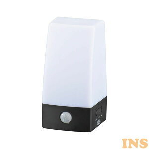 センサーライト 乾電池式 人感センサー スタンド型 LED 置き型 LS-B60JS-4 玄関灯 庭園灯 明暗センサー 屋外 置き型 LED オーム電機