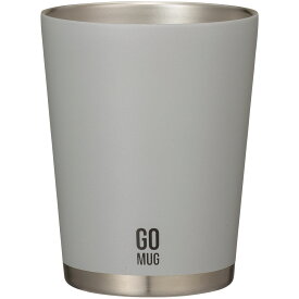 保温保冷カップ タンブラー 持ち運びマグ GO MUG S 真空断熱 ステンレスマグカップ コーヒーショップ ホット・アイス コンビニ 持ち帰り 保冷・保温対応 CBJ おしゃれ 温度キープ ライトベージュ ライトグレー