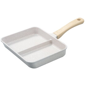 【1日限定★P5倍】コンパクトサイズ 二分割 朝食・お弁当 IH対応二品同時に作れるフライパン 時短調理 2品 仕切り 直火・IH対応 便利 同時調理 ふっ素加工 シービージャパン CBJ ブラック グレーマーブル