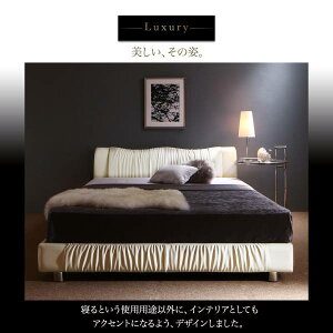 ライト・コンセント付きモダンデザインベッドVesalヴェサール国産カバーポケットコイルマットレス付きダブル
