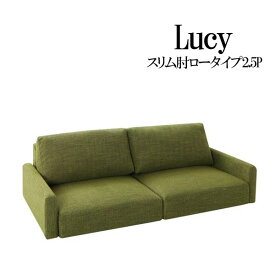 【6/4 20時からポイント10倍★楽天スーパーSALE】【送料無料】 フロアソファ Lucy ルーシー ソファ スリム肘 ロータイプ 2.5P