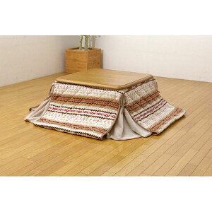 薄掛け こたつ布団 【単品 アイボリー 280×280cm】 折りたたみ収納可 起毛 フランネル ゆったりーな 省スペース 〔リビング〕【代引不可】