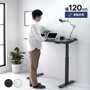 昇降 デスク 幅120cm グレー 電動 高さ調整可 メモリー機能付き 組立品 昇降式テーブル 昇降式デスク 昇降テーブル パソコンデスク 昇降式 テーブル デスク 机 つくえ PCデスク ワークデスク