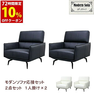 【法人様限定販売】【送料無料】 応接セット 2点 2人用 応接ソファ2点セット ブラック アイボリー (1人掛け×2台) S-2915 おしゃれ コンパクト ソファ 待合室 オフィス 会社 ロビー ラウンジ