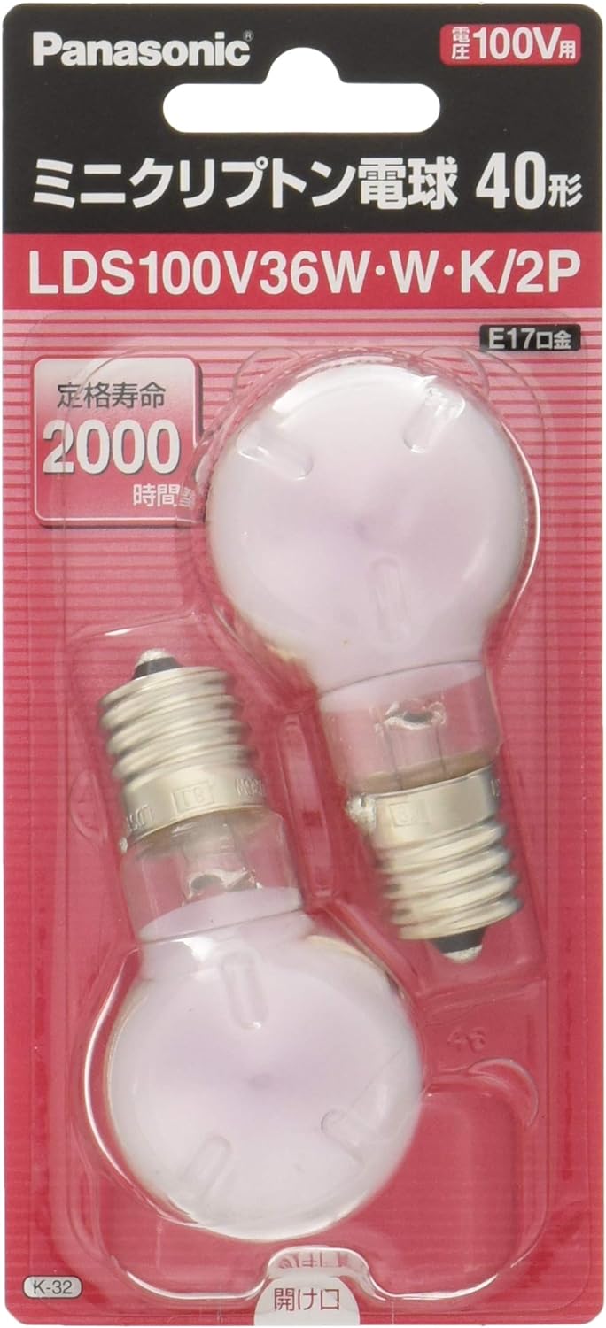 楽天市場】パナソニック ミニクリプトン電球 100V 40W形(36W) E17口金