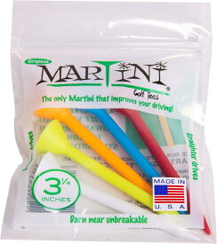 (マティーニゴルフティーズ) Martini Golf Teesティー 耐久性のあるプラスチック製 色各種 3-1/4インチ 5個入り Regular
