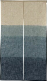 narumikk 和風のれん 日本製 段ぼかし 青 150cm丈 17-606