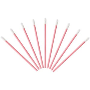 Annhuaリップブラシ使い捨て100本袋入り中空ロッドリップブラシ初心者向けリップブラシ携帯用使いやすいリップアプリケーター多機能リップ使い捨てチップ旅行用業務用ピンク