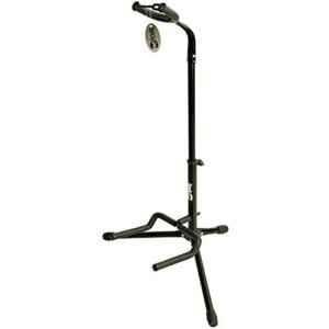 RockJamGS-001アコースティックおよびエレクトリックギター用の調整可能な垂直三脚ギタースタンド