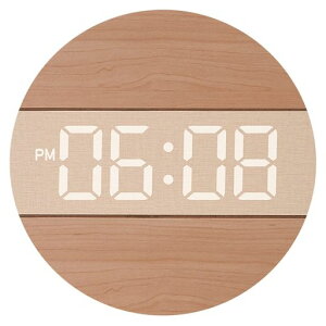セクションBOMU-TECH無限BOMUデジタル時計天然木製LED大型壁掛け時計大画面大数字発光見やすい静音時計設定簡単USB給電スマート光感調節記憶機能付きおしゃれレトロシンプルリビングルー…