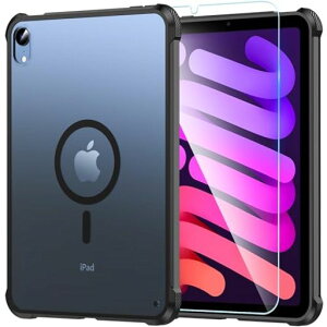 OWKEY iPad mini7 �P�[�X (A17 Pro ��7����) iPad mini6 �P�[�X �K���X�t�B�����t�� MagSafe�Ή� �u���b�N